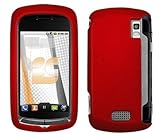 LG Genesis (US760) Rubberized Hard Phone Cover Protector Case - Red