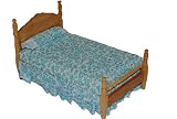 Bett aus Holz Puppenbett Puppe Miniatur für Puppenstube Puppenhaus Maßstab 1:12