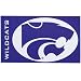 Kansas State Wildcats Purple 3'x5' Cat Head team logo banner