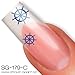 Nailart NAIL TATTOO STICKER - maritim / navy / steering wheel - blue