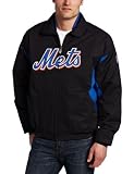 MLB Mens New York Mets Pro Black/Pro Royal Long Sleeve Lightweight Full Zip Thermabase Jacket By Majestic (Pro Black/Pro Royal, Medium)
