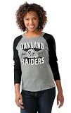 Oakland Raiders Women's Grey/Black Tri-Blend Long Sleeve Raglan T-Shirt &Atilde;&cent;?" Touch by Alyssa Milano