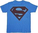 Superman Faded Logo Blue T-Shirt Tee