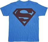Superman Faded Logo Blue T-Shirt Tee