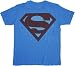 Superman Faded Logo Blue T-Shirt Tee