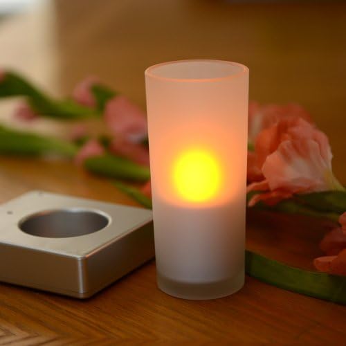 LED Flameless Candle Set Silver Base