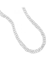 MMA Silver - 100 inch Open Link Cable Necklace