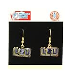 Lsu Tigers Earrings J Hook Stainless Steel