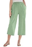 41lg4bahjZL. SL160  Woman Within Plus Size Petite Pants, Capri Length In Softest 7 Day Knit
