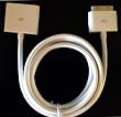 Dock White Extension Extender Cable for iPhone 4 iPod iPad 2 Long 100cm = 39.37 inches = 3.25ft Male to Female- Soft Flexible Thin Diameter - High Speed Sync & Charge Cable - Connect with Bose iHome Sony & other Dock Stations for Audio -1 YEAR WARRANTY