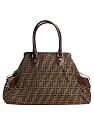 Fendi 8BN162 Satchel Fendi Print Zuccini Tobacco