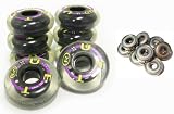 TRUE SPORT YOUTH Inline Skate Replacement Wheels 64mm COMBO SET +BEARINGS