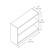 Universal 30-inch Two Shelf Bookcase