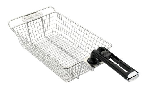Cuisnart CGB-120 4-Inch Deep Stainless Steel Grilling Basket with Removable Handle