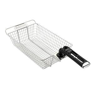 Cuisnart CGB-120 4-Inch Deep Stainless Steel Grilling Basket with Removable Handle by Cuisinart Grilling Tools