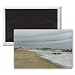 Asbury Park Beach, 1995 (oil on panel) by.. - 3x2 inch Fridge Magnet - large magnetic button - Magnet