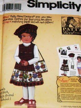 Simplicity 5269 Little Girl Jumper, Hat, & Bag size 3, 4, 5, 6, Sewing Pattern by Patty Reed Designs