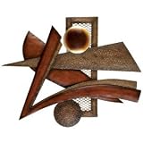 Abstract Geometric Wrought Iron Metal Sculpture Wall Decor Art Hand made 30W