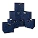 Set of 12 Cubo Foldable Fabric Bins- Blue