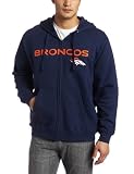NFL Men's Denver Broncos Classic II Long Sleeve Fullzip Fleece With Hood (Athletic Navy, X-Large)