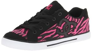 DC Shoes Women's Chelsea Sneaker,Black/Crazy Pink/Sparkle,8.5 US/8.5 M US