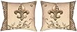 Fleur de Lis Indoor/Outdoor Weather Resistant Fabric Pillows (Set of two 20 inch)