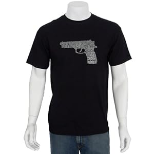 Right to Bear Arms Men's Gun T-shirt Medium - Art Is Created Using the 2nd Amendment
