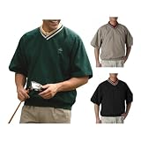 UltraClub - Adult Short-Sleeve Microfiber Cross-Over V-Neck Windshirt (8928)