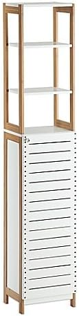 Neu Home Rendition High Cabinet in White/Bamboo