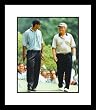 Tiger Woods and Jack Nicklaus PGA Golf Framed 8x10 Photograph Walking the Fairway