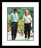 Tiger Woods and Jack Nicklaus PGA Golf Framed 8x10 Photograph Walking the Fairway