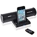 AZATOM House Dance Black: iPod - iPhone - iPod Touch docking station speaker. Produces 20watts of 3D sound via its unique scratch resistant design. Dock and charge all iPhones & iPods. Supplied with matching Remote control.