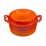 Le Creuset L2583-2402 Cast Iron Round Doufeu, 4-1/2-Quart, Flame