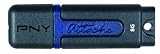 PNY Attache 8 GB USB 2.0 Flash Drive P-FD8GBATT2-EF (Black/Blue)