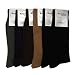 Lot of 6 Pairs Assorted Ribbed Men's Dress Socks (Size 10-13)
