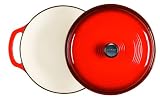 Lodge Logic EC6D43 Enameled Cast-Iron 6-Quart Dutch Oven, Island Spice Red