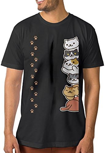 Men's Neko Atsume Cat Paw Crowd Crewneck T-shirt