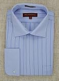Phat Farm Baby Blue with Sky Blue Wavy Stripe Casual Dress Shirt