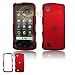 Premium Rubberized Red Snap-On Cover Hard Case Cell Phone Protector for LG Chocolate Touch VX8575 [Beyond Cell Packaging]