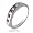 0.50cttw Natural White Princess Shape Diamond (SI-Clarity,GH-Color) Band with Princess Shape Ruby Stone (AA+ Clarity) In 14K White Gold.size 4.5