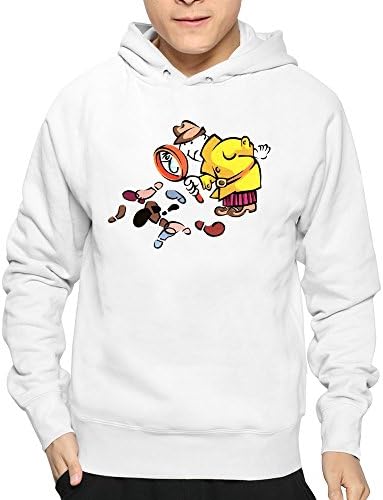 Men's Images For Kid Detective Icon Funny Figure Hooded Sweatshirt White