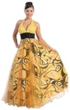Ball Gown Elegant Prom Printed Dress #691 (6, Yellow)