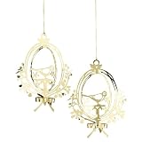  Set of 2 Brass Bird Ornaments from Denmark