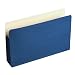 Wilson Jones ColorLife File Pocket, Moisture/Tear Resistant, 5 1/4-Inch Expansion, Legal Size (9.5-Inch x 14.75-Inch), Dark Blue, 10 per box (WCC76BL)