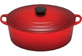 Le Creuset Enameled Cast-Iron 6-3/4-Quart Oval French Oven, Red