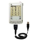 Coiled Power Hot Sync and Charge USB Data Cable w/ Tip Exchange for the PalmOne i705 - Gomadic Brand