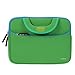 Evecase IRULU WalknBook 3 / Walknbook Hybrid 10.1'' Tablet Neoprene Sleeve Case, Slim Briefcase w/ Handle & Accessory Pocket / Ultra Portable Travel Carrying Case Sleeve Portfolio Pouch Cover - Green