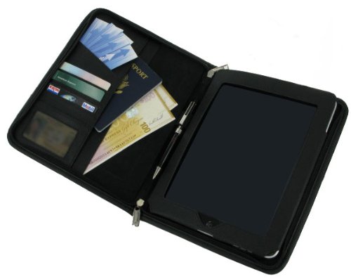 rooCASE Executive Leather Folio Case for iPad 1st Generation (Black)