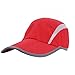 GADIEMENSS Quick Dry Sports Hat Lightweight Breathable Soft Outdoor Running Cap (Folding Series, Red)