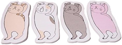 100 Sheets 4 pattern Sticker Cat shape Post-it Bookmark Marker Memo Flags Index Tab Sticky Notes